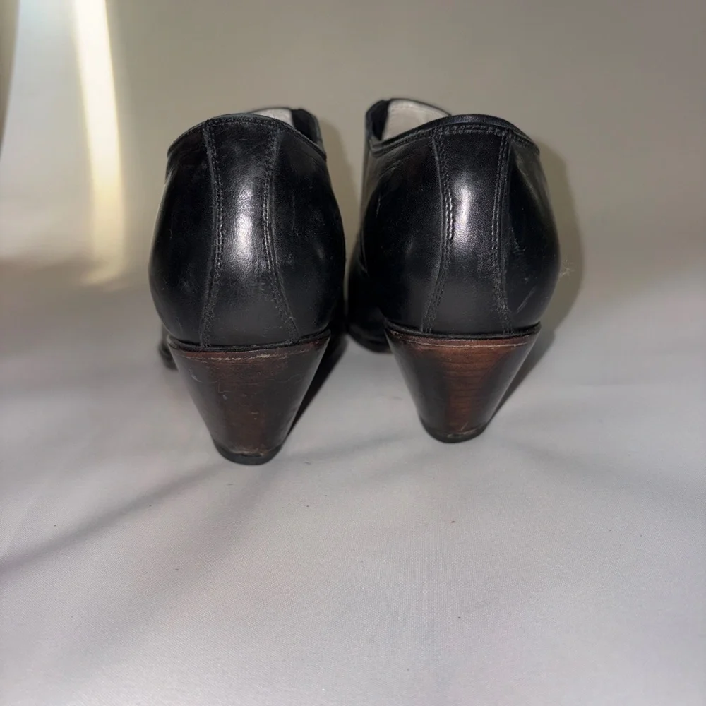 Charlie 1 Horse Black Western Heeled Mules by Lucchese - Picture 4 of 8